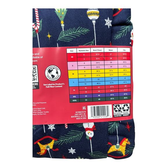 Members Mark Womens Size Large Pajamas Christmas Holiday Family Sleep Top Pants - Picture 4 of 4